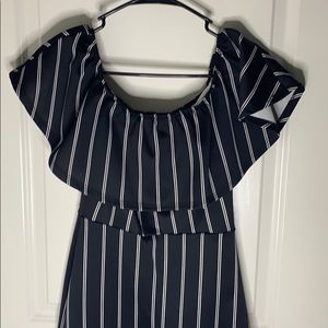 Off the shoulder shorts jumpsuit